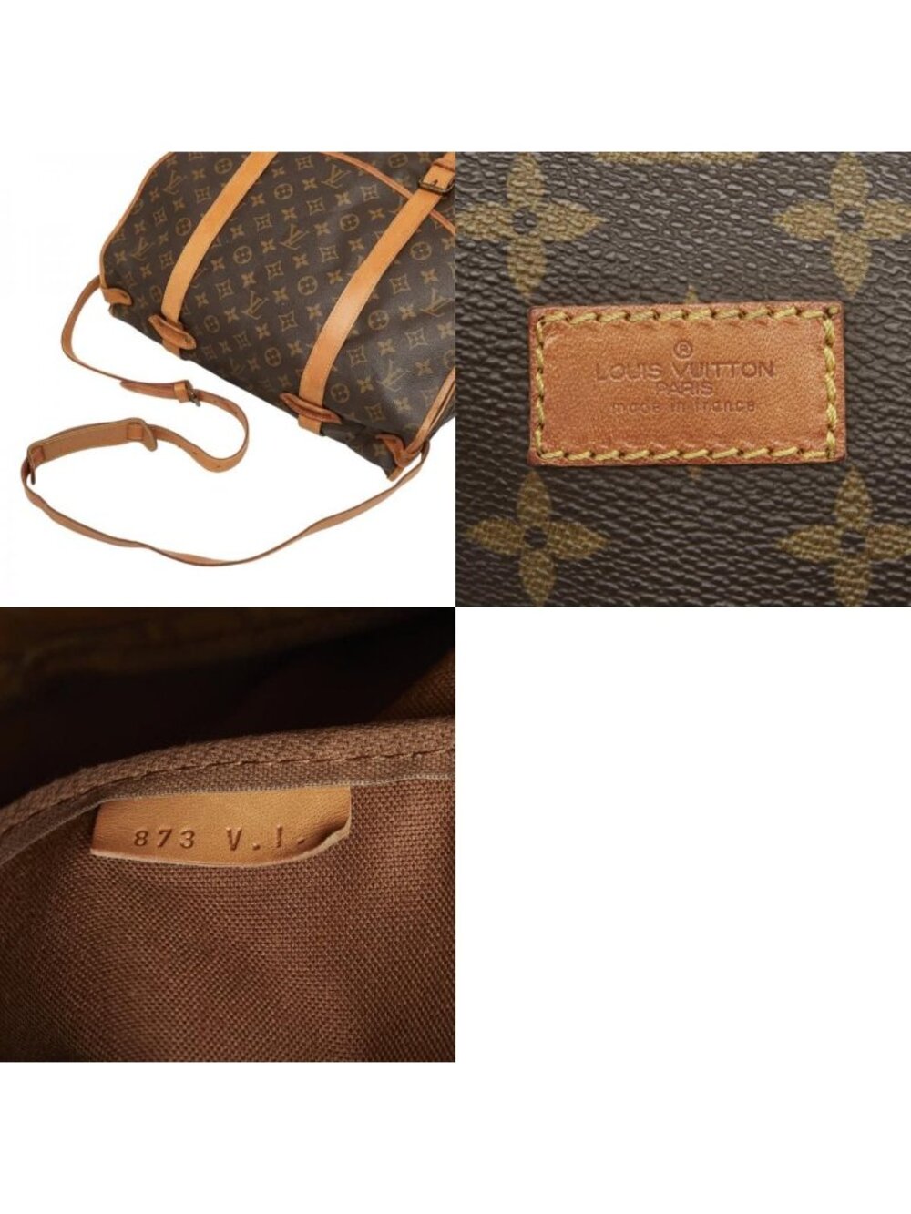 Louis Vuitton Monogram Saumur 35 Crossbody Shoulder Bag Brown Leather - Picture 10 of 10